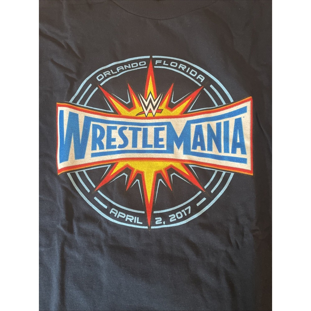 WWE Wrestlemania 33 navy T-shirt size 4 XL New,‎ Sealed